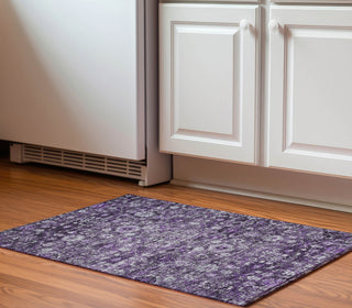 Piper Looms Mayfield Oriental AMF651 Purple Machine Washable Area Rug Scatter Lifestyle Image Feature