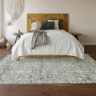Piper Looms Mayfield Oriental AMF651 Silver Machine Washable Area Rug Lifestyle Image Feature