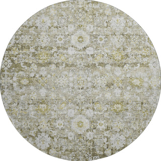 Piper Looms Mayfield Oriental AMF651 Taupe Machine Washable Area Rug Round Main Image