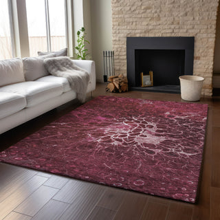 Piper Looms Mayfield Modern AMF652 Merlot Machine Washable Area Rug Lifestyle Image Feature