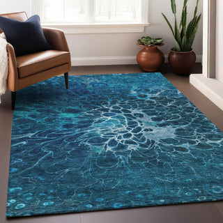 Piper Looms Mayfield Modern AMF652 Navy Machine Washable Area Rug Lifestyle Image Feature
