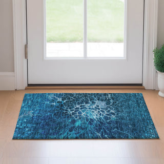 Piper Looms Mayfield Modern AMF652 Navy Machine Washable Area Rug Scatter Lifestyle Image Feature