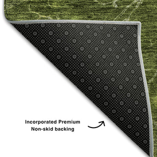 Piper Looms Mayfield Modern AMF652 Olive Machine Washable Area Rug Backing Image