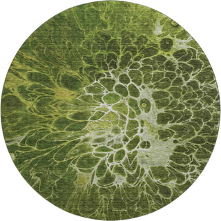 Piper Looms Mayfield Modern AMF652 Olive Machine Washable Area Rug Round Main Image