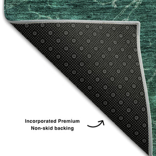Piper Looms Mayfield Modern AMF652 Teal Machine Washable Area Rug Backing Image