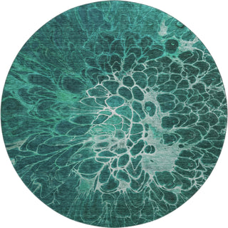 Piper Looms Mayfield Modern AMF652 Teal Machine Washable Area Rug Round Main Image