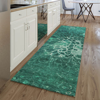 Piper Looms Mayfield Modern AMF652 Teal Machine Washable Area Rug Runner Lifestyle Image Feature