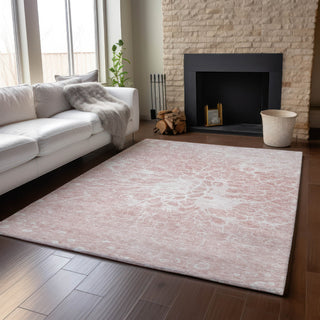 Piper Looms Mayfield Modern AMF653 Pink Machine Washable Area Rug Lifestyle Image Feature