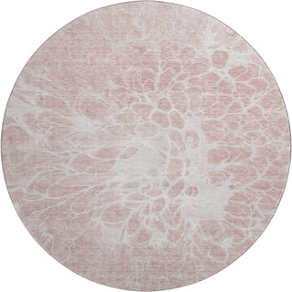 Piper Looms Mayfield Modern AMF653 Pink Machine Washable Area Rug Round Main Image