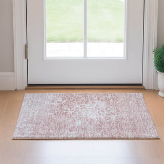 Piper Looms Mayfield Modern AMF653 Pink Machine Washable Area Rug Scatter Lifestyle Image Feature