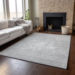 Piper Looms Mayfield Modern AMF653 Silver Machine Washable Area Rug Lifestyle Image Feature
