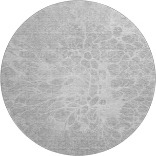 Piper Looms Mayfield Modern AMF653 Silver Machine Washable Area Rug Round Main Image
