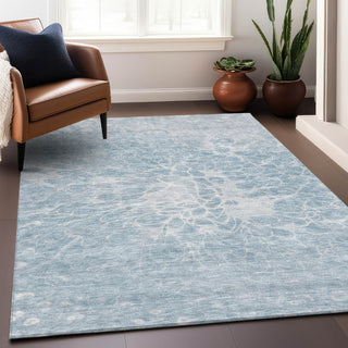 Piper Looms Mayfield Modern AMF653 Sky Machine Washable Area Rug Lifestyle Image Feature