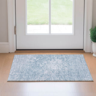 Piper Looms Mayfield Modern AMF653 Sky Machine Washable Area Rug Scatter Lifestyle Image Feature