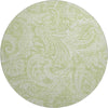 Piper Looms Mayfield Paisley AMF654 Aloe Machine Washable Area Rug Round Main Image