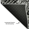 Piper Looms Mayfield Paisley AMF654 Black Machine Washable Area Rug Backing Image