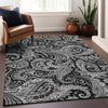 Piper Looms Mayfield Paisley AMF654 Black Machine Washable Area Rug Lifestyle Image Feature