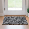 Piper Looms Mayfield Paisley AMF654 Black Machine Washable Area Rug Scatter Lifestyle Image Feature