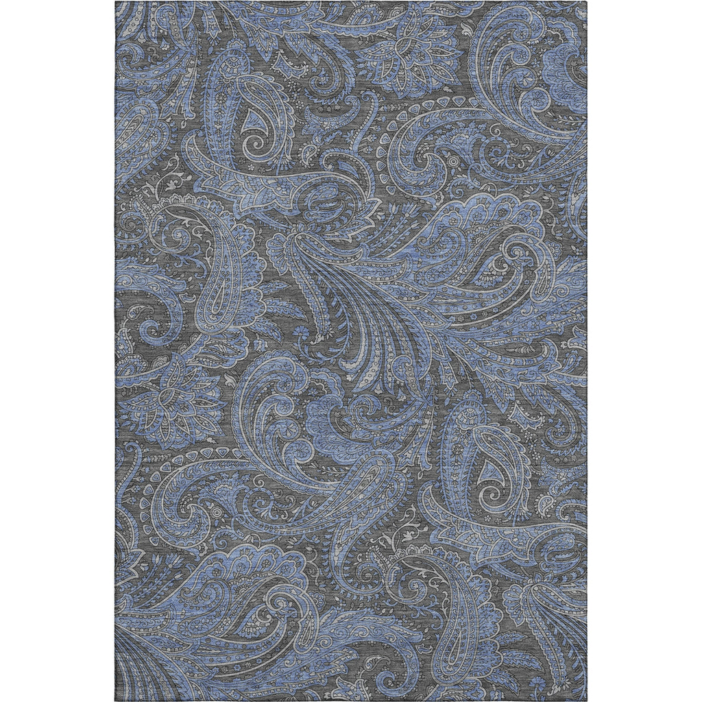 Piper Looms Mayfield Paisley AMF654 Charcoal Machine Washable Area Rug main image