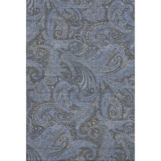 Piper Looms Mayfield Paisley AMF654 Charcoal Machine Washable Area Rug main image