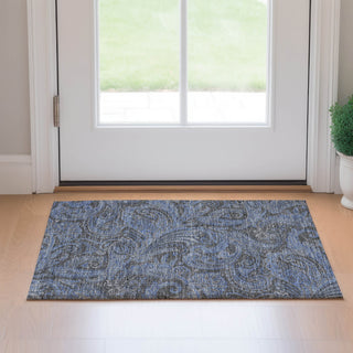 Piper Looms Mayfield Paisley AMF654 Charcoal Machine Washable Area Rug Scatter Lifestyle Image Feature
