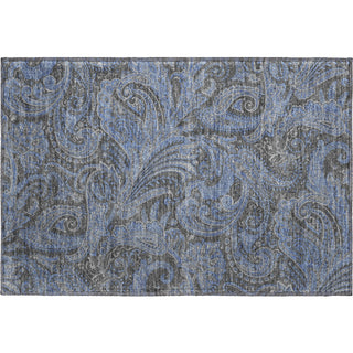 Piper Looms Mayfield Paisley AMF654 Charcoal Machine Washable Area Rug Scatter Main Image