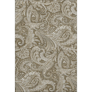 Piper Looms Mayfield Paisley AMF654 Chocolate Machine Washable Area Rug main image