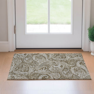 Piper Looms Mayfield Paisley AMF654 Chocolate Machine Washable Area Rug Scatter Lifestyle Image Feature