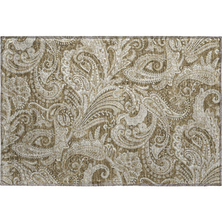 Piper Looms Mayfield Paisley AMF654 Chocolate Machine Washable Area Rug Scatter Main Image