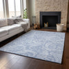 Piper Looms Mayfield Paisley AMF654 Denim Machine Washable Area Rug Lifestyle Image Feature
