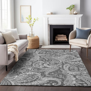 Piper Looms Mayfield Paisley AMF654 Gray Machine Washable Area Rug Lifestyle Image Feature
