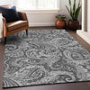 Piper Looms Mayfield Paisley AMF654 Gray Machine Washable Area Rug Lifestyle Image Feature