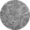 Piper Looms Mayfield Paisley AMF654 Gray Machine Washable Area Rug Round Main Image