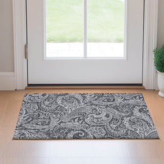 Piper Looms Mayfield Paisley AMF654 Gray Machine Washable Area Rug Scatter Lifestyle Image Feature