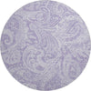 Piper Looms Mayfield Paisley AMF654 Lavender Machine Washable Area Rug Round Main Image