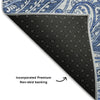 Piper Looms Mayfield Paisley AMF654 Navy Machine Washable Area Rug Backing Image
