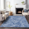 Piper Looms Mayfield Paisley AMF654 Navy Machine Washable Area Rug Lifestyle Image Feature