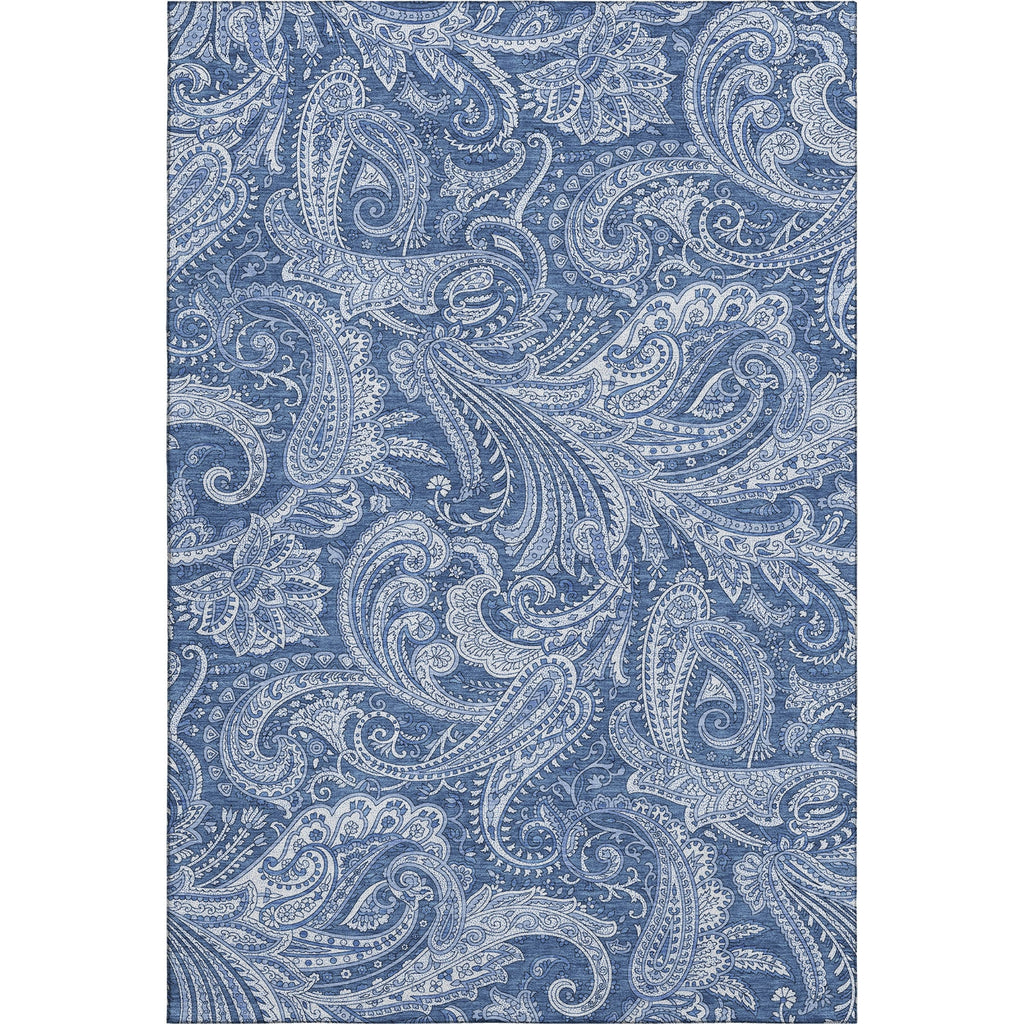 Piper Looms Mayfield Paisley AMF654 Navy Machine Washable Area Rug main image