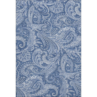 Piper Looms Mayfield Paisley AMF654 Navy Machine Washable Area Rug main image