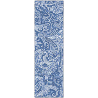 Piper Looms Mayfield Paisley AMF654 Navy Machine Washable Area Rug Runner Main Image