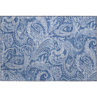Piper Looms Mayfield Paisley AMF654 Navy Machine Washable Area Rug Scatter Main Image