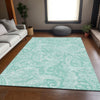 Piper Looms Mayfield Paisley AMF654 Teal Machine Washable Area Rug Lifestyle Image Feature
