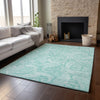 Piper Looms Mayfield Paisley AMF654 Teal Machine Washable Area Rug Lifestyle Image Feature