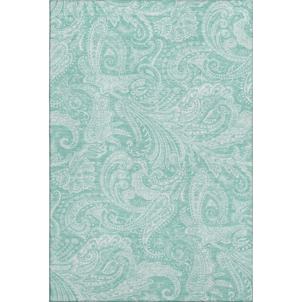 Piper Looms Mayfield Paisley AMF654 Teal Machine Washable Area Rug main image