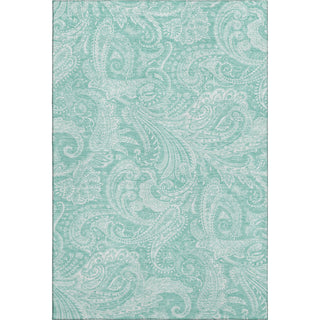 Piper Looms Mayfield Paisley AMF654 Teal Machine Washable Area Rug main image