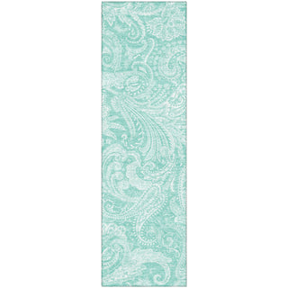 Piper Looms Mayfield Paisley AMF654 Teal Machine Washable Area Rug Runner Main Image