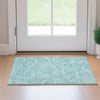 Piper Looms Mayfield Paisley AMF654 Teal Machine Washable Area Rug Scatter Lifestyle Image Feature