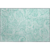 Piper Looms Mayfield Paisley AMF654 Teal Machine Washable Area Rug Scatter Main Image