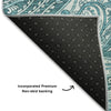 Piper Looms Mayfield Paisley AMF654 Turquoise Machine Washable Area Rug Backing Image