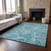 Piper Looms Mayfield Paisley AMF654 Turquoise Machine Washable Area Rug Lifestyle Image Feature